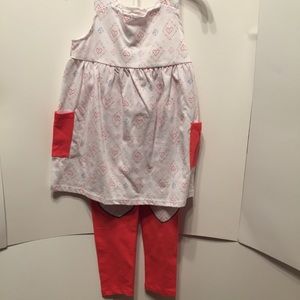 Little Girls Outfit size 4 Toughskins 2 piece summer clothing